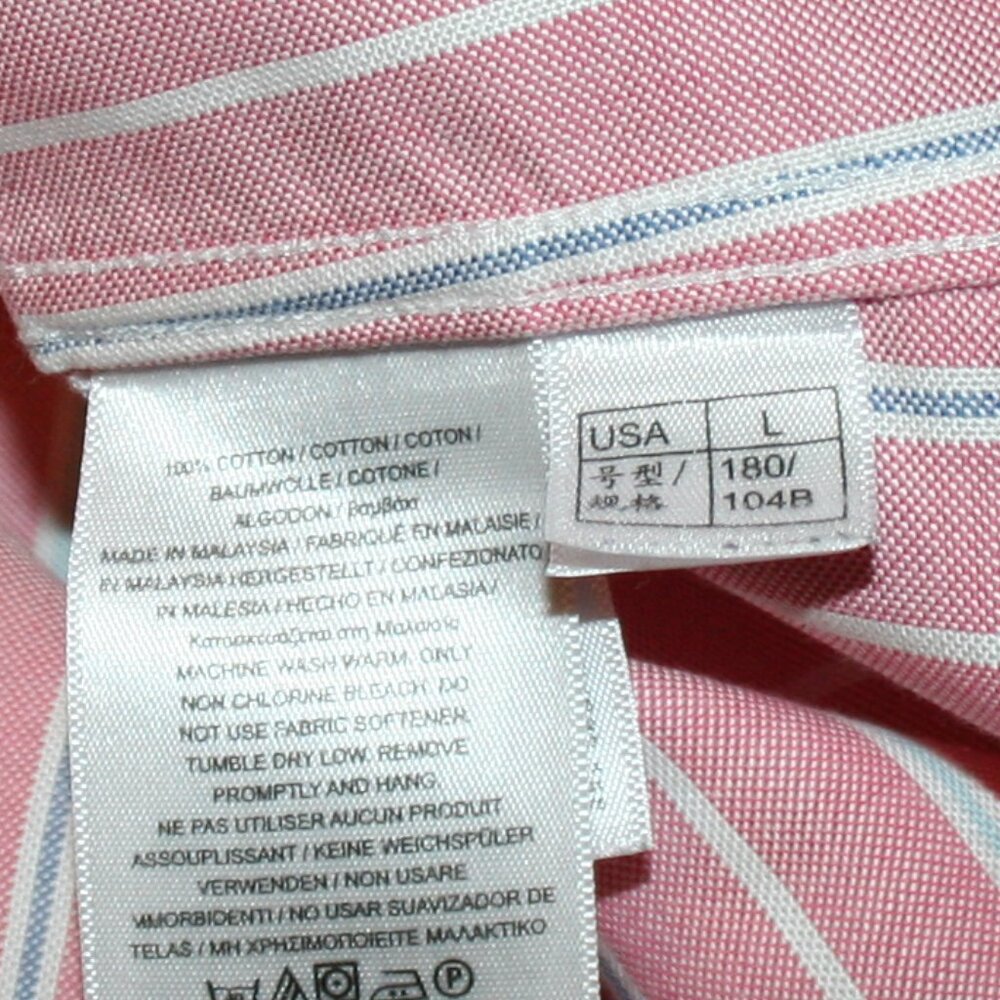 Brooks Brothers Regent Long Sleeve Pink/Stripe Shirt Size Large - Picture 7 of 11